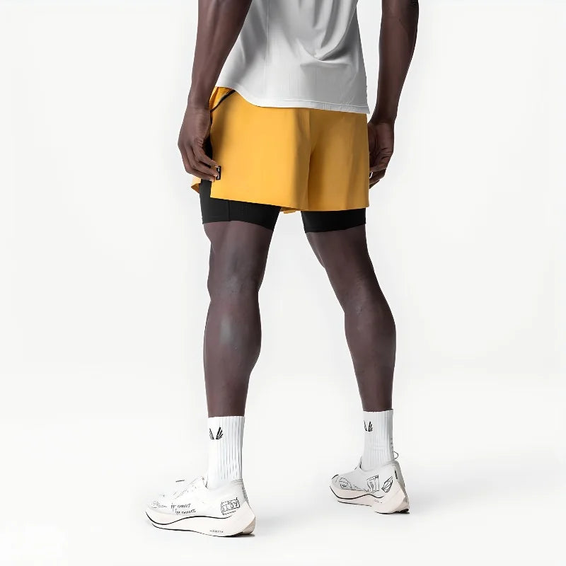 2 in 1 Double-Deck Quick Dry Men Sport Shorts