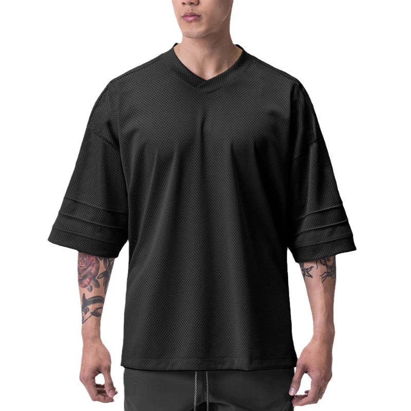 Oversized Mesh Quick Dry Workout T-Shirt