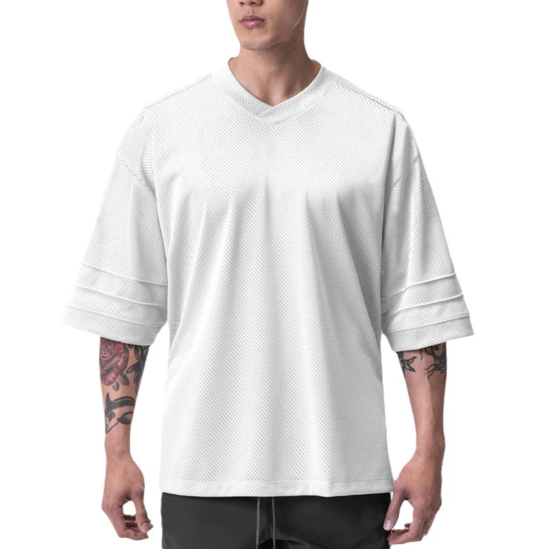 Oversized Mesh Quick Dry Workout T-Shirt