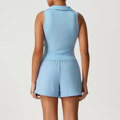 Light Blue Vest Shorts