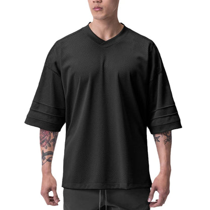 Oversized Mesh Quick Dry Workout T-Shirt