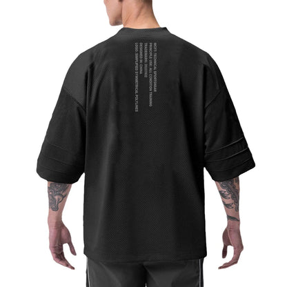 Oversized Mesh Quick Dry Workout T-Shirt