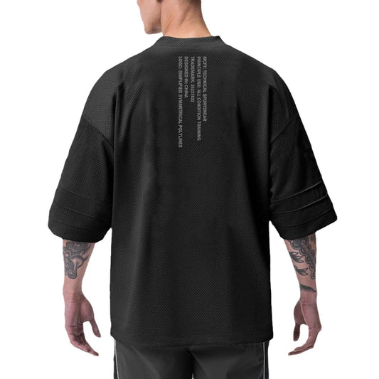 Oversized Mesh Quick Dry Workout T-Shirt